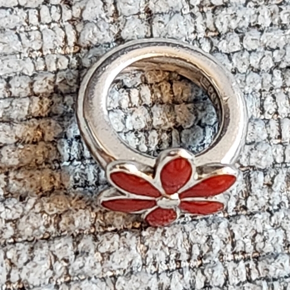 Endless Jewelry Sterling Silver Red Enamel Flower Charm - Picture 6 of 6